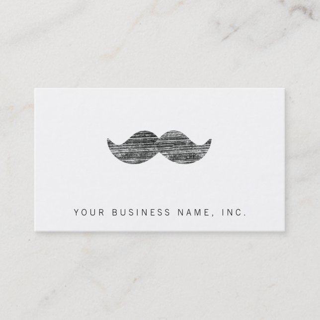 Black Mustache Business Card (Front)