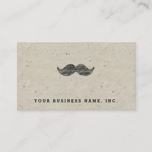 Black Mustache Business Card (Front)