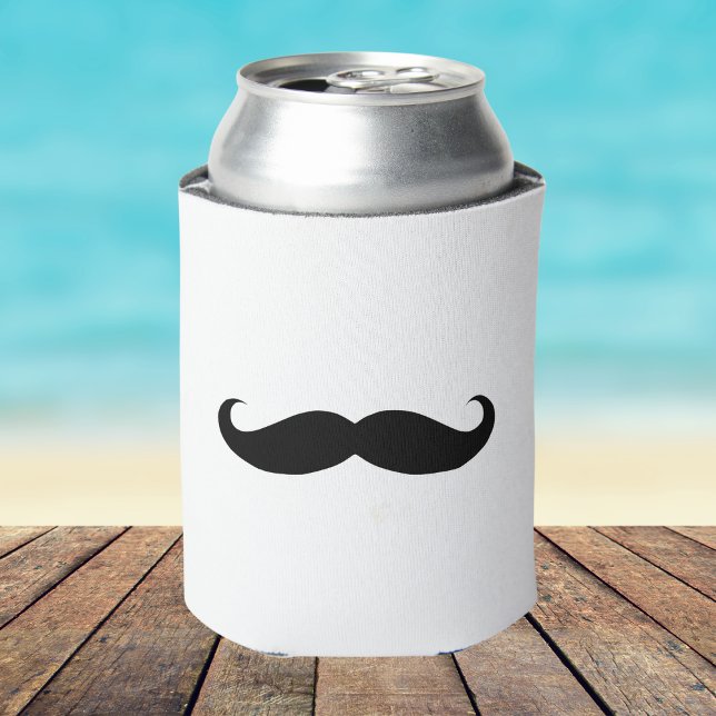 Black Mustache Can Cooler (Creator Uploaded)