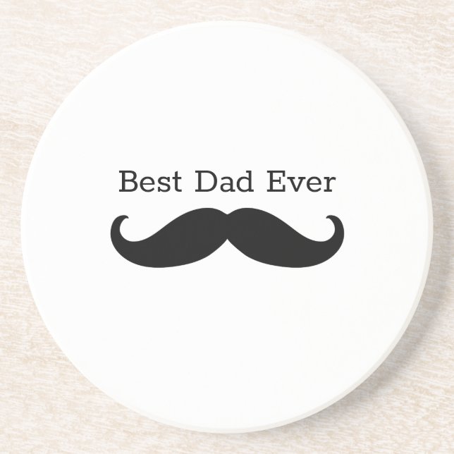 Black Mustache Coaster (Front)