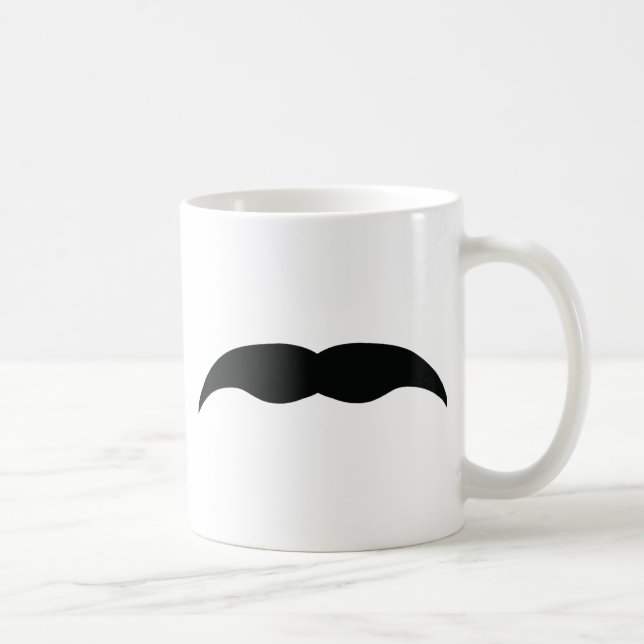 black mustache coffee mug (Right)