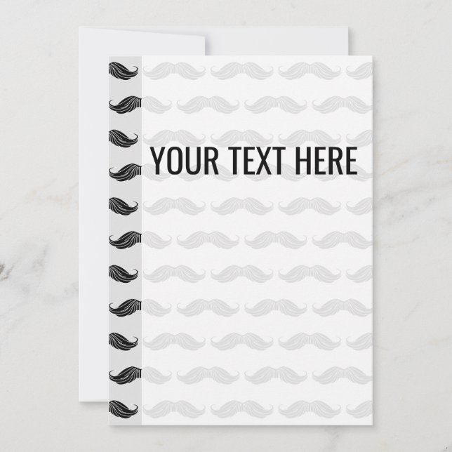 Black Mustache Drawing Pattern Announcement (Front)