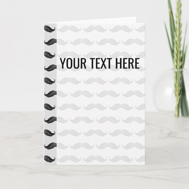 Black Mustache Drawing Pattern Announcement (Front)
