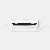 Black Mustache Funny Masculine Adult Cloth Face Mask (Front, Folded)