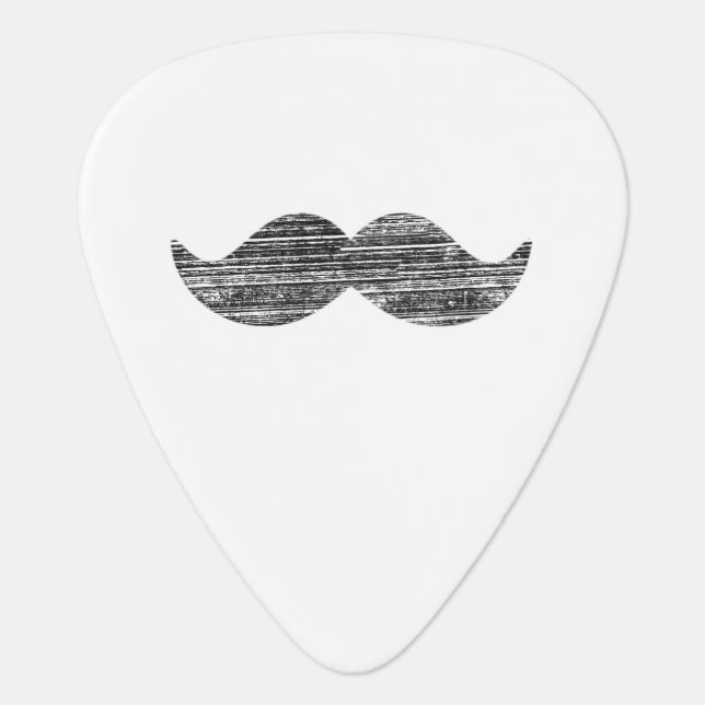 Black Mustache Guitar Pick (Front)
