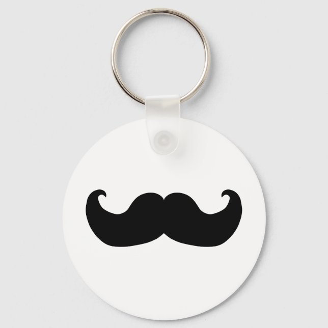 Black Mustache Keychain (Front)