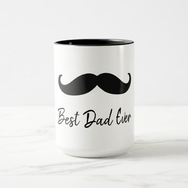 Black Mustache Mug (Center)