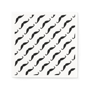 Black mustache napkins