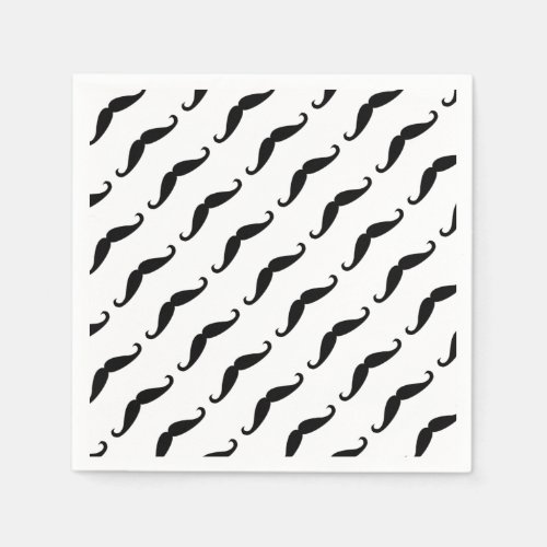 Black mustache napkins