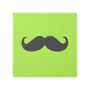 Black Mustache on Green Background Gallery Wrap