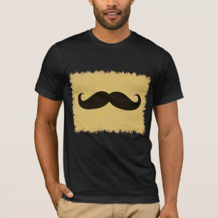 Black Mustache on leopard skin T-Shirt