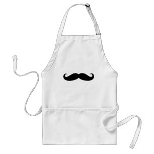 Black Mustache or Black Moustache for Fun Gifts Adult Apron