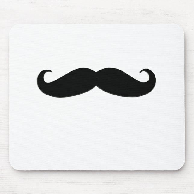 Black Mustache or Black Moustache for Fun Gifts Mouse Pad (Front)