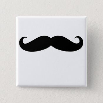 Black Mustache Or Black Moustache For Fun Gifts Pinback Button by MovieFun at Zazzle