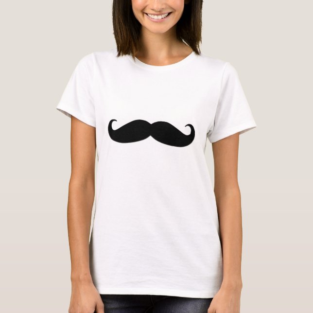 Black Mustache or Black Moustache for Fun Gifts T-Shirt (Front)
