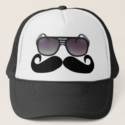 Black Mustache or Black Moustache for Fun Gifts Tr Trucker Hat