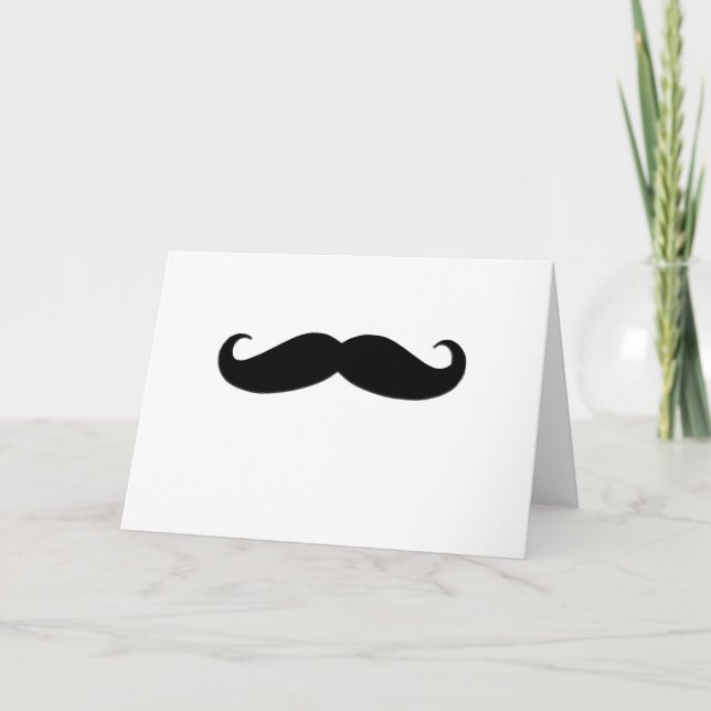 Black Mustache or Black Mustache for Fun Gifts Card (Front)