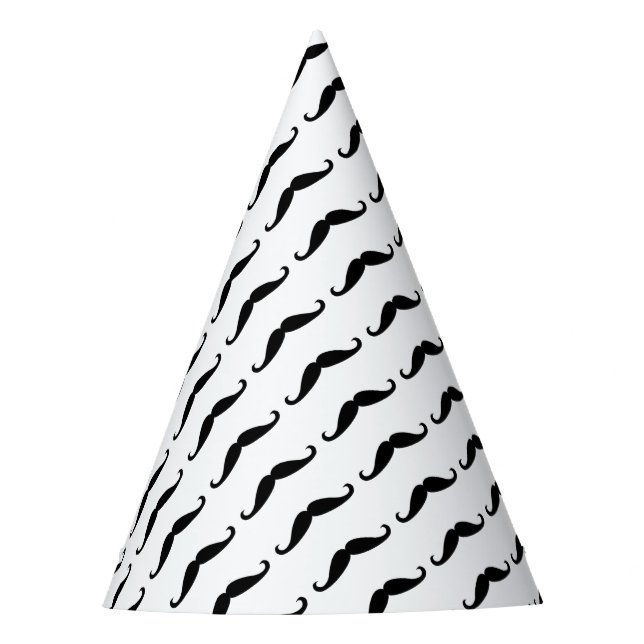 Black mustache party hat (Front)