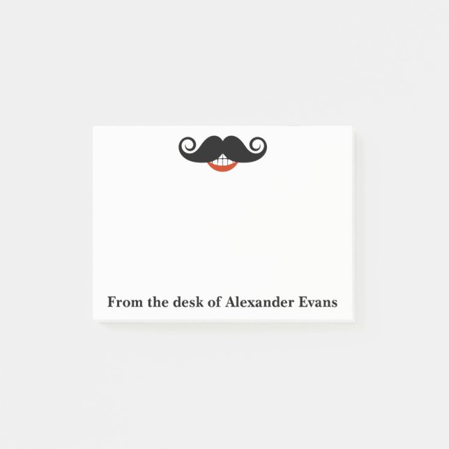 Black Mustache Post-it Notes (Front)