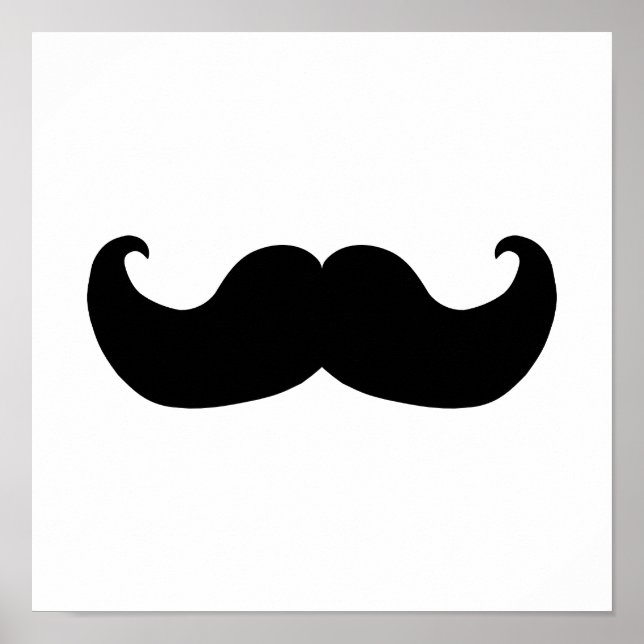 Black Mustache Poster (Front)