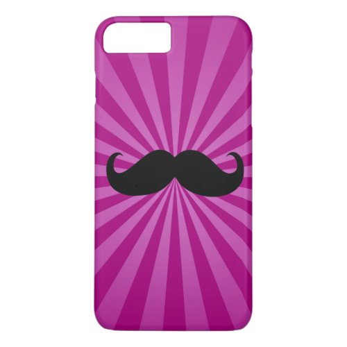 Black Mustache Purple Sun Rays Background iPhone 8 Plus7 Plus Case