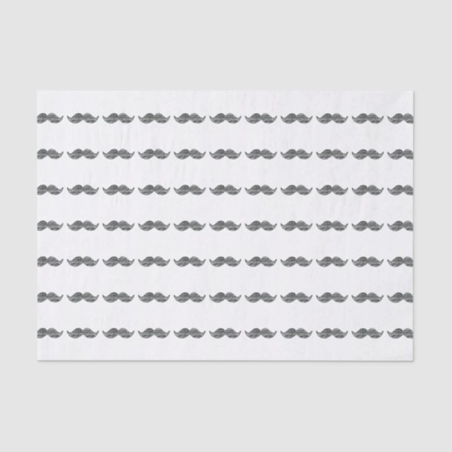 Black Mustache Tissue Paper (Front)