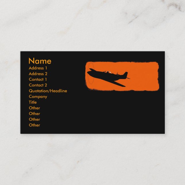 Black Mustang Business Card (Front)