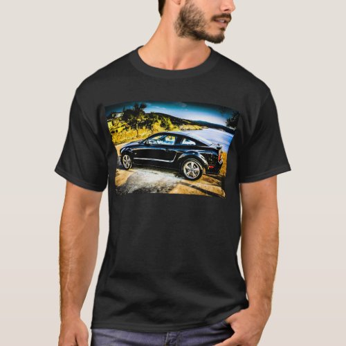 Black Mustang GT T_Shirt