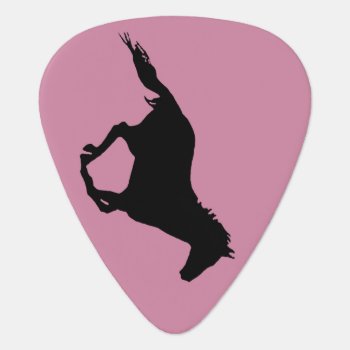 Black Mustang Guitar Pick by images2go at Zazzle