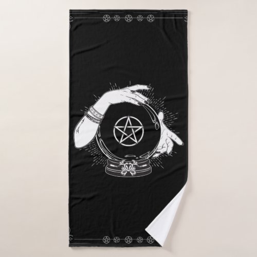 Black Mystic Fortune Teller Mystical Crystal Ball Bath Towel Set