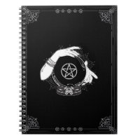 Black Mystic Fortune Teller Mystical Crystal Ball Notebook