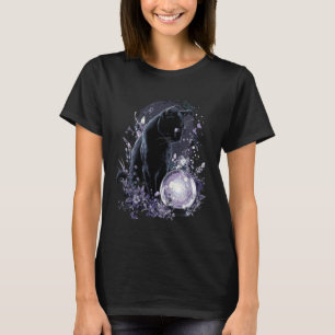 Black Mystical Cat Fortune Telling Teller Magical T-Shirt