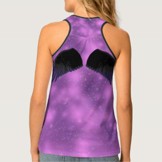 Black Mystical Crows Wings Tank Top