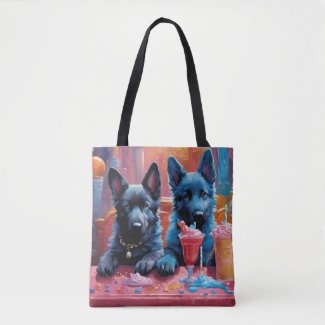 Black N Blue German Shepherd Puppies N Milkshakes