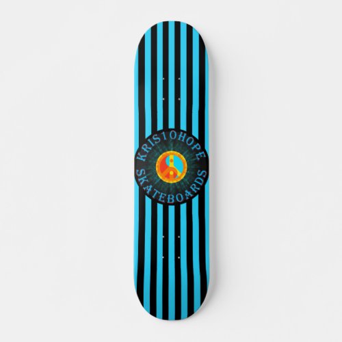 Black N Blue Peace  Balance  Skateboard