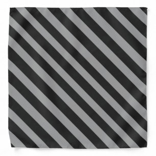 Black 'n Gray Pirate Stripes Bandana