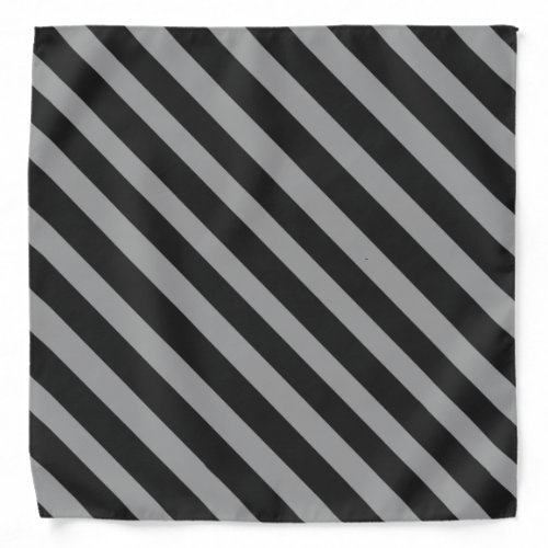 Black n Gray Pirate Stripes Bandana