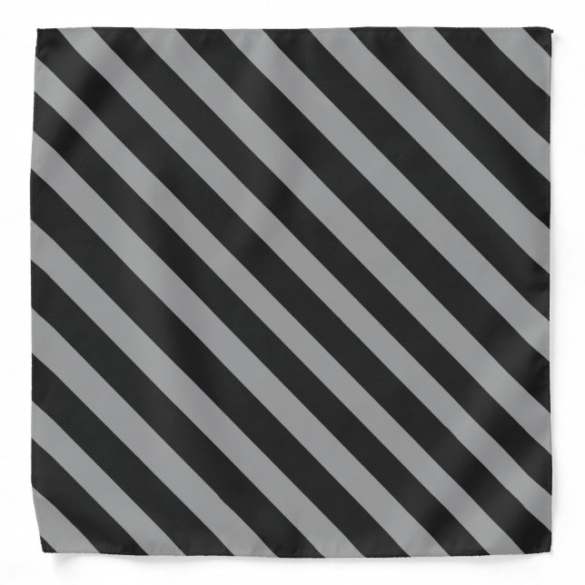 Black 'n Gray Pirate Stripes Bandana (Front)