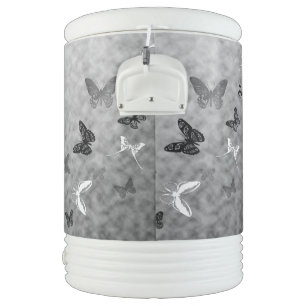 Black n White Butterflies Cooler