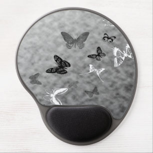Black n White Butterflies Gel Mouse Pad