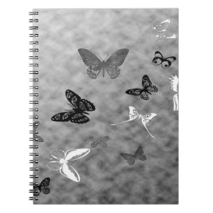 Black n White Butterflies Notebook