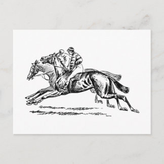 BLACK n WHITE DERBY INVITATION Postcard