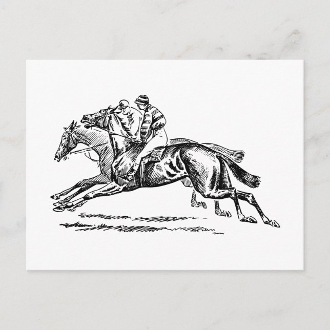 BLACK n WHITE DERBY INVITATION Postcard (Front)