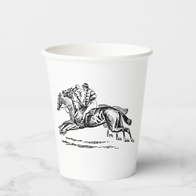 BLACK n WHITE DERBY PARTY PAPER CUP (Front)