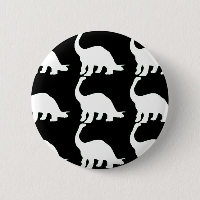 Black n White Dinos Button (Front)