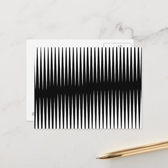 Black-n-White Frequency Postcard (Front/Back In Situ)