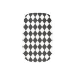 Black N White Harlequin Diamonds Minx Nail Art
