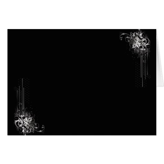 Black n White (landscape) Cards (Front Horizontal)