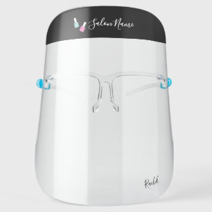 Black Nail Lacquer Logo Nail Salon Face Shield