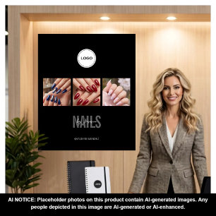 Black Nails Studio Photo Collage Trade Show Tapestry